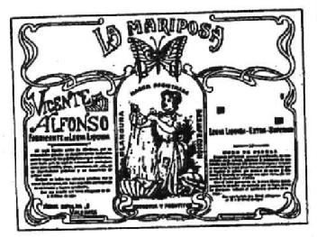Imagen de LA MARIPOSA VICENTE ALFONSO FABRICANTE DE LEGIA LIQUIDA ANTIGUA ACREDITADA Y LEGITIMA LEGIA LIQUIDA-EXTRA-SUPERIOR