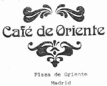 Imagen de CAFE DE ORIENTE PLAZA DE ORIENTE MADRID