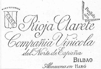 Imagen de RIOJA CLARETE C.V.N.E. COMPAÑIA VINICOLA DEL NORTE DE ESPAÑA BILBAO