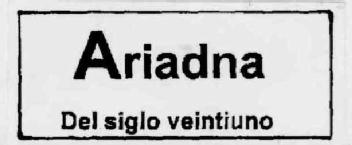 Imagen de ARIADNA DEL SIGLO VEINTIUNO