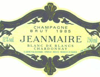 Imagen de JEANMAIRE CHAMPAGNE BRUT 1985 BLANC DE BLANCS CHARDONNAY, FI G.