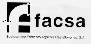 Imagen de F FACSA SOCIEDAD DE FOMENTO AGRICOLA CASTELLONENSE, S.A