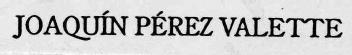 Imagen de JOAQUIN PEREZ VALETTE