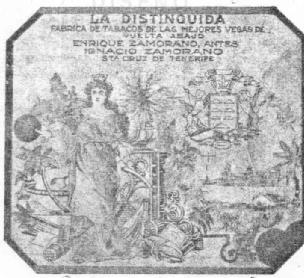 Imagen de LA DISTINGUIDA FABRICA DE TABACOS ELABORADOS CON RAMAS SELECTAS ENRIQ UE ZAMORANO ANTES IGNACIO ZAMORANO STA CRUZ DE TENERIFE