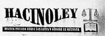Imagen de HACINOLEY REVISTA PRIVADA SOBRE LAS LEYES Y NORMAS DE HACIENDA