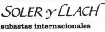 Imagen de SOLER Y LLACH SUBASTAS INTERNACIONALES