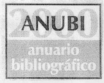Imagen de ANUBI 2000 ANUARIO BIBLIOGRAFICO