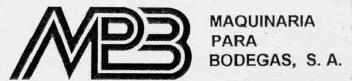 Imagen de MPB MAQUINARIA PARA BODEGAS, S.A