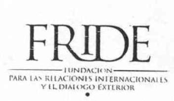 Imagen de FRIDE FUNDACION PARA LAS RELACIONES INTERNACIONALES Y EL DIALOGO EXTERIOR