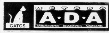 Imagen de GATOS METODO A.D.A. ANTIBACTERIANO DESODORANTE ABSORBENTE
