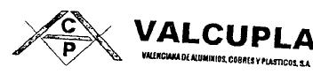Imagen de CP VALCUPLA VALENCIANA DE ALUMINIOS, COBRES Y PLASTICOS, S.A