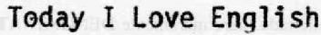 Imagen de TODAY I LOVE ENGLISH