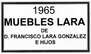 Imagen de 1965 MUEBLES LARA DE D. FRANCISCO LARA GONZALEZ E HIJOS