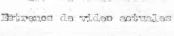 Imagen de ESTRENOS DE VIDEO ACTUALES