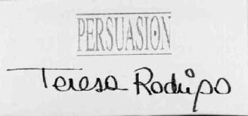 Imagen de PERSUASION TERESA RODRIGO