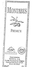Imagen de MONTABES PREMIUM EXTRA VIRGIN OLIVE OIL