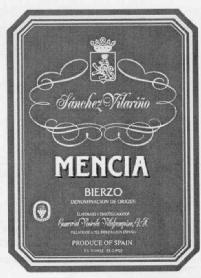 Imagen de SANCHEZ VILARIÑO MENCIA BIERZO DENOMINACION DE ORIGEN