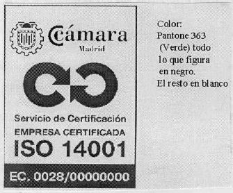 Imagen de CAMARA MADRID SERVICIO DE CERTIFICACION EMPRESA CERTIFICADA ISO 14001 EC. 0028/00000000