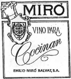 Imagen de MIRO VINO PARA COCINAR EMILIO MIRO SALVAT, S.A