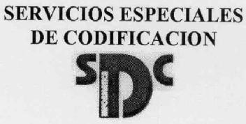 Imagen de SERVICIOS ESPECIALES DE CODIFICACION SDC