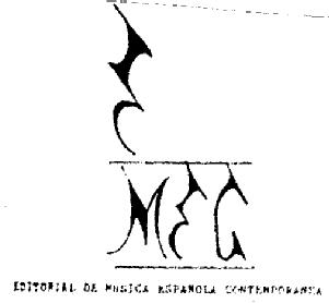 Imagen de EDITORIAL DE MUSICA ESPAÑOLA CONTEMPORANEA E MEG
