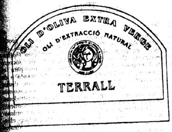 Imagen de TERRALL OLI D\'OLIVA EXTRA VERGE OLI D\'EXTRACCIO NATURAL