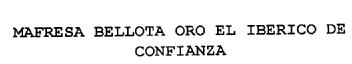 Imagen de MAFRESA BELLOTA ORO EL IBERICO DE CONFIANZA