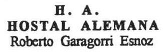 Imagen de H.A. HOSTAL ALEMANA ROBERTO GARAGORRI ESNOZ