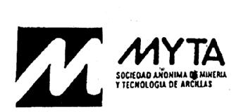 Imagen de MYTA SOCIEDAD ANONIMA DE MINERIA Y TECONOLOGIA DE ARCILLAS