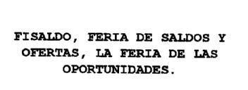 Imagen de FISALDO, FERIA DE SALDOS Y OFERTAS, LA FERIA DE LAS OPORTUNIDADES