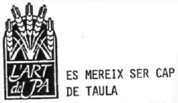 Imagen de L'ART DEL PA ES MEREIX SER CAP DE TAULA