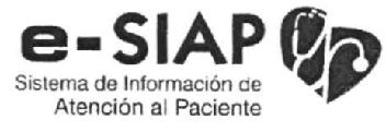Imagen de E-SIAP SISTEMA DE INFORMACION DE ATENCION AL PACIENTE