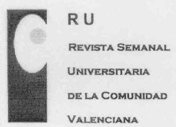 Imagen de RU REVISTA SEMANAL UNIVERSITARIA DE LA COMUNIDAD VALENCIANA