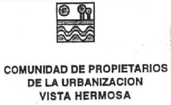 Imagen de COMUNIDAD DE PROPIETARIOS DE LA URBANIZACION VISTA HERMOSA