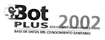 Imagen de BOT PLUS ATENCION FARMACEUTICA 2002 BASE DE DATOS DE CONOCIMIENTO SANITARIO