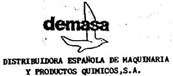 Imagen de DEMASA DISTRIBUIDORA ESPAÑOLA DE MAQUINARIA Y PRODUCTOS QUIMICOS, S.A