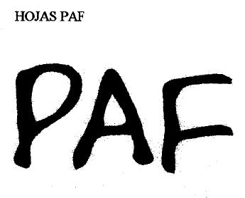 Imagen de HOJAS PAF