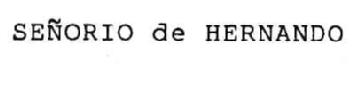 Imagen de SEÑORIO DE HERNANDO