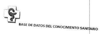 Imagen de BASE DE DATOS DEL CONOCIMIENTO SANITARIO