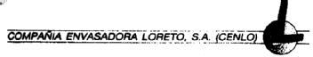 Imagen de COMPAÑIA ENVASADORA LORETO, S.A. (CENLO)