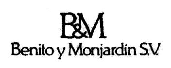 Imagen de B&M BENITO Y MONJARDIN S.V