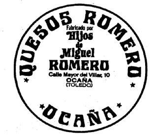 Imagen de QUESOS H.M. ROMERO FABRICADO POR HIJOS DE MIGUEL ROMERO CALLE MAYOR DEL VILLAR, 10 OCAÑA (TOLEDO) OCAÑA