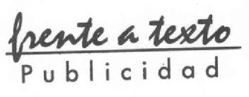 Imagen de FRENTE A TEXTO PUBLICIDAD