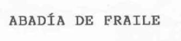 Imagen de ABADIA DE FRAILE