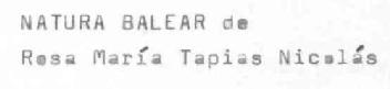Imagen de NATURA BALEAR DE ROSA MARIA TAPIAS NICOLAS
