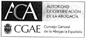 Imagen de ACA AUTORIDAD DE CERTIFICACION DE LA ABOGACIA CGAE CONSEJO GENERAL DE LA ABOGACIA ESPAÑOLA