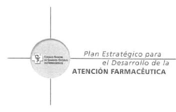 Imagen de PLAN ESTRATEGICO PARA EL DESARROLLO DE LA ATENCION FARMACEUTICA. CONSEJO GENERAL DE COLEGIOS OFICIALES DE FARMACEUTICOS