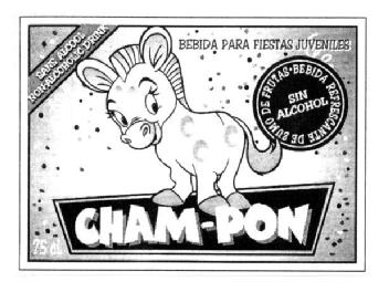 Imagen de CHAM-PON BEBIDA PARA FIESTAS JUVENILES BEBIDA REFRESCANTE DE ZUMO DE FRUTAS SIN ALCOHOL SANS ALCOOL NON-ALCOHOLIC DRINK