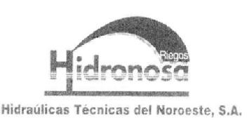 Imagen de RIEGOS HIDRONOSA HIDRAULICAS TECNICAS DEL NOROESTE, S.A