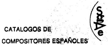 Imagen de CATALOGOS DE COMPOSITORES ESPAÑOLES SGAE